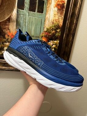 Hoka One One Bondi 6 Wide 2E Blue road Running shoes